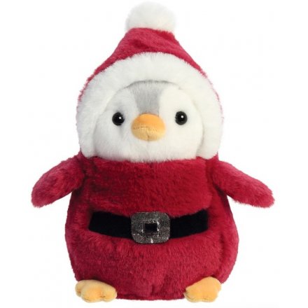 Snuggly Penguin Santa Soft Toy, 7in 