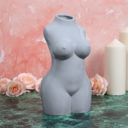 Body Ceramic Grey Vase 28cm