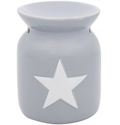 A Ceramic Wax Warmer in Grey with White Star