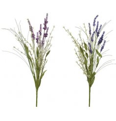 This artificial lavender bunch looks stylish displayed alone or as a filler for additional flowers.