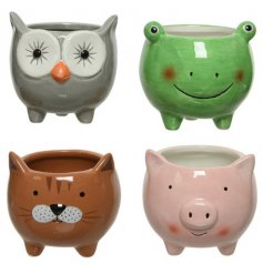 Liven up your garden space with these assorted planter friends.