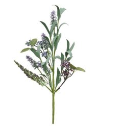 This artificial lavender spray looks stylish displayed alone or as a filler for additional flowers.