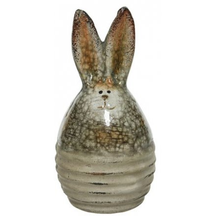 Rustic Bunny Egg, 12.5cm