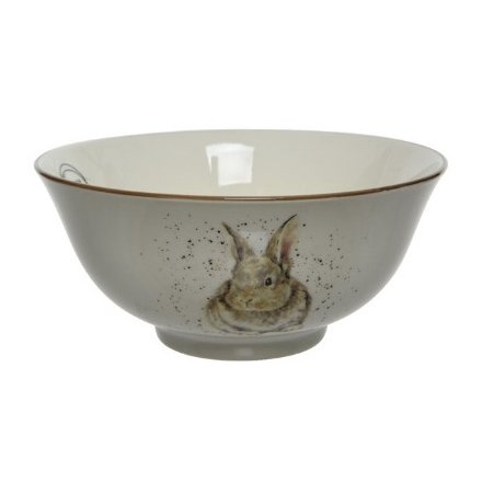 Rabbit Design Porcelain Bowl, 15cm