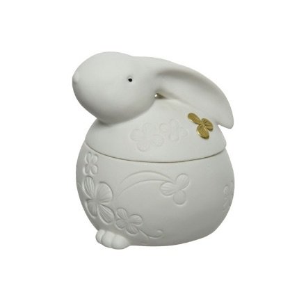 Porcelain Storage Jar in Bunny Design, 13cm