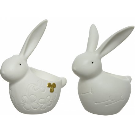 Floral Bunny Egg Holders, Mix