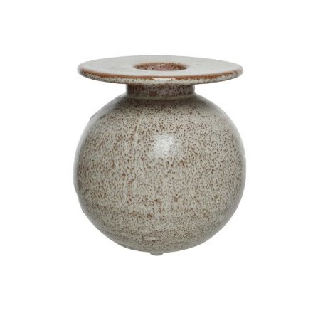 Vase in Round Stoneware, 14cm