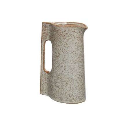 Stoneware Kettle Style Vase in Reactive Glaze, 20.5cm