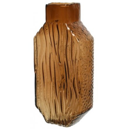 Vintage Water Wave Brown Vase, 30cm