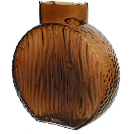 Water Wave Brown Vase, 21cm