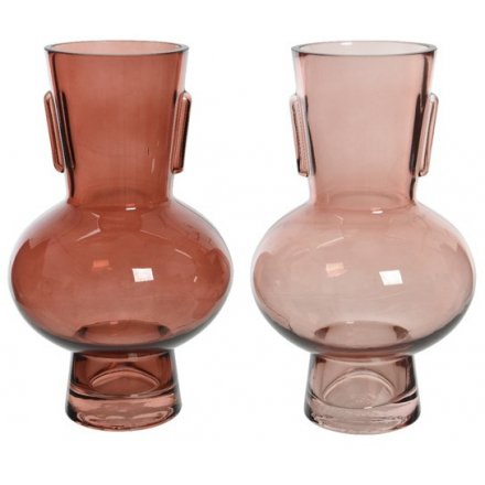 Two Assorted Glass Vases, 21.5cm