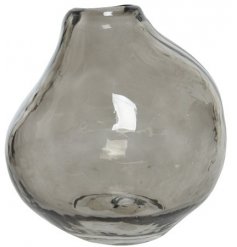 A Decorative Grey Smoked Glass Vase 