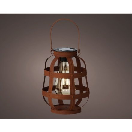A rusted effect lantern, inspired by the industrial trend 