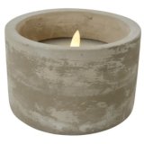 LED Concrete Marble Candle, 8cm