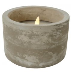 LED Concrete Marble Candle, 8cm