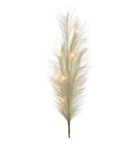 A stunning artificial pampas grass stem with warm glow LED lights. A must have interior accessory. 