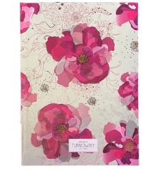 Bound journal with Pink Daisy decorative design 