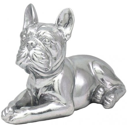 Silver Art French Bulldog Laying