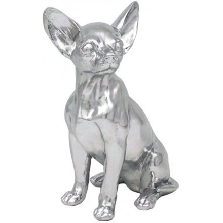 Silver Art Chihuahua Sitting