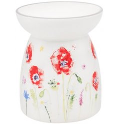 A floral and garden themed warmer that will appealing to the eye on a mantlepiece or shelf. 