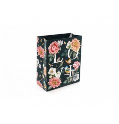 Floral Gift Bag With Love Wording