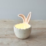 An Effortlessly Beautiful Ceramic Egg Cup in White with Grey Details