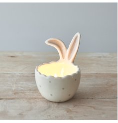 An Effortlessly Beautiful Ceramic Egg Cup in White with Grey Details