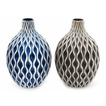 2 Assorted Serenity Vases, 26cm