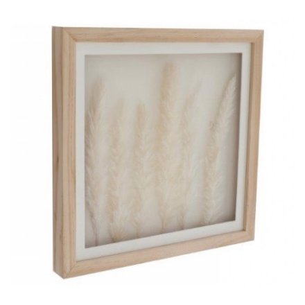 White Frame with Pampas, 31cm