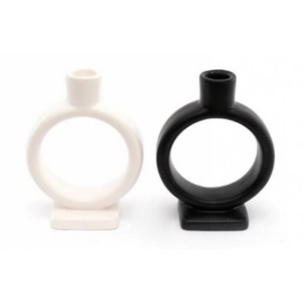 2 Assorted Circle Candle Holder, 14cm