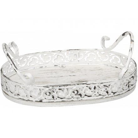 Distressed Oval Tray 22cm