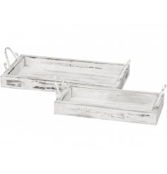A Shabby Chic Inspired Set of 2 Trays
