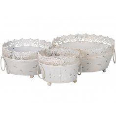 A Charming Set of White Decorative Bowls