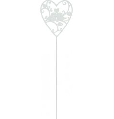 A Charming Shabby Chic Garden Stake in Heart Design