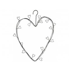 A Simplistic Black Heart Shaped Hanging Decoration