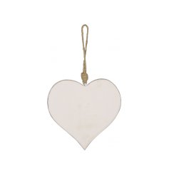 A Shabby Chic Styled Wooden Hanging Heart