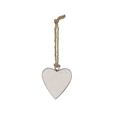 A Sweet Wooden White Hanger in Heart Design