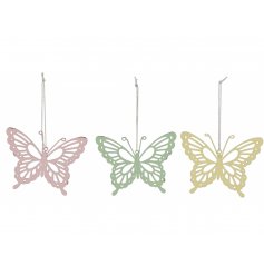 A Charming Assortment of 3 Pastel Hanging Butterflies