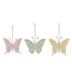 A Pretty Assortment of 3 Hanging Butterflies