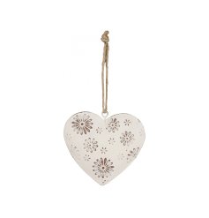 A Charming Little White Hanging Heart