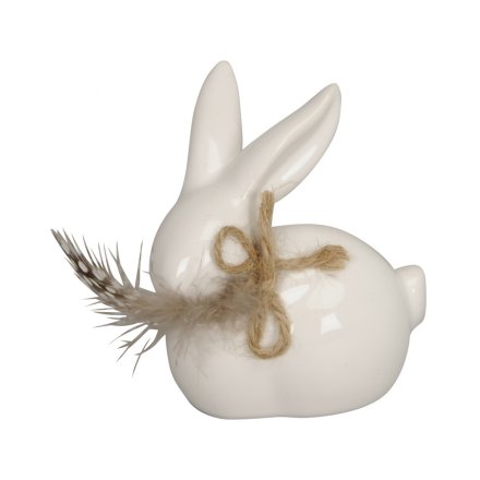 Bunny Ornament White, 9cm