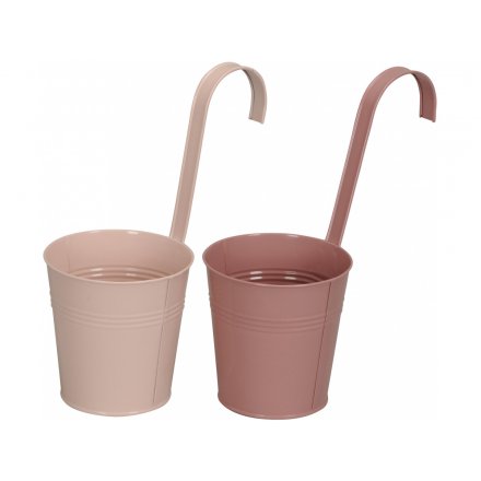 2 Assorted Hanging Planters, 13.5cm