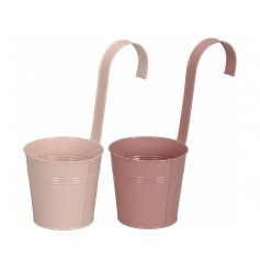 A Charming Assortment of 2 Planters with Hanging Hook