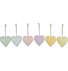 A Simple and Chic Assortment of 6 Hanging Hearts