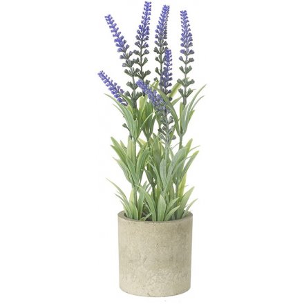 Faux Lavender In Plant Pot