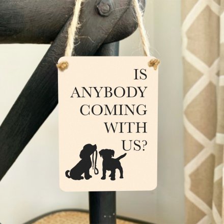 Is Anybody Coming With Us Metal Mini Sign, 9cm