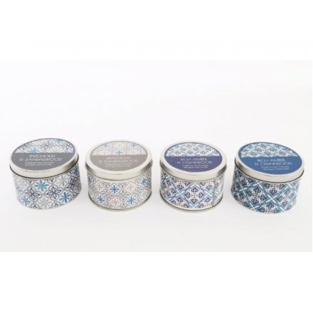 An Assortment of Two Traditional Style Candle Tins