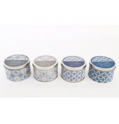 Two Assorted Candle Tins in Traditional Design