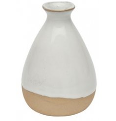 A Netural Toned Mini Bud Vase