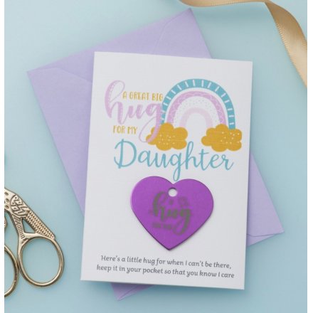 Pastel Rainbows - Daughter Hug Card